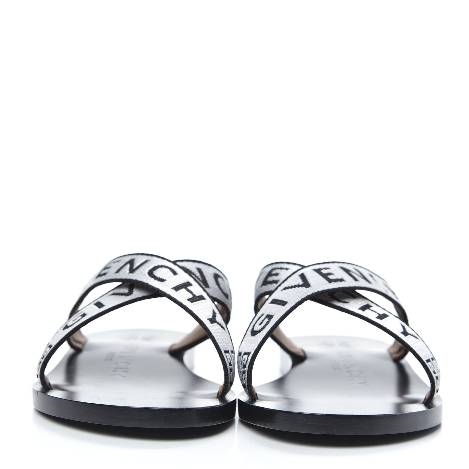Givenchy Grosgrain Cross Logo Ankle Strap Sandals 36 Black White 2 of 8