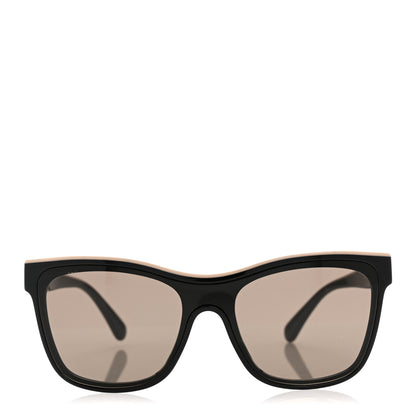 Chanel Acetate Logo Shield Sunglasses 5418 Black 2 of 8