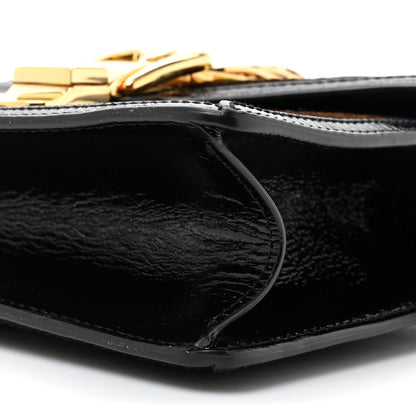 Gucci Velvet GG Monogram Web Mini Sylvie Top Handle Bag Brown Black Oro Vecchio 8 of 11