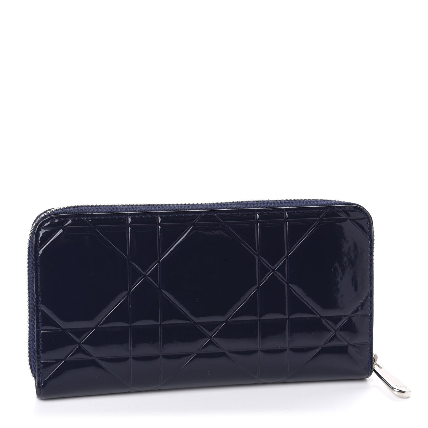 Patent Cannage Voyageur Zip Around Wallet Saphir