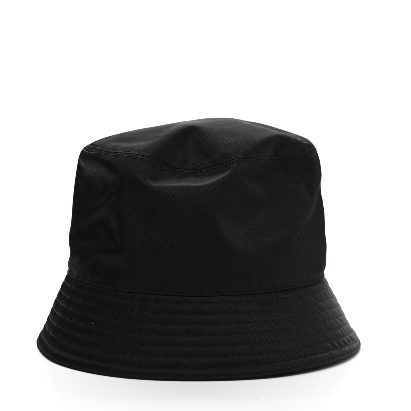 Re-Nylon Metal Triangle Logo Womens Bucket Hat M Black
