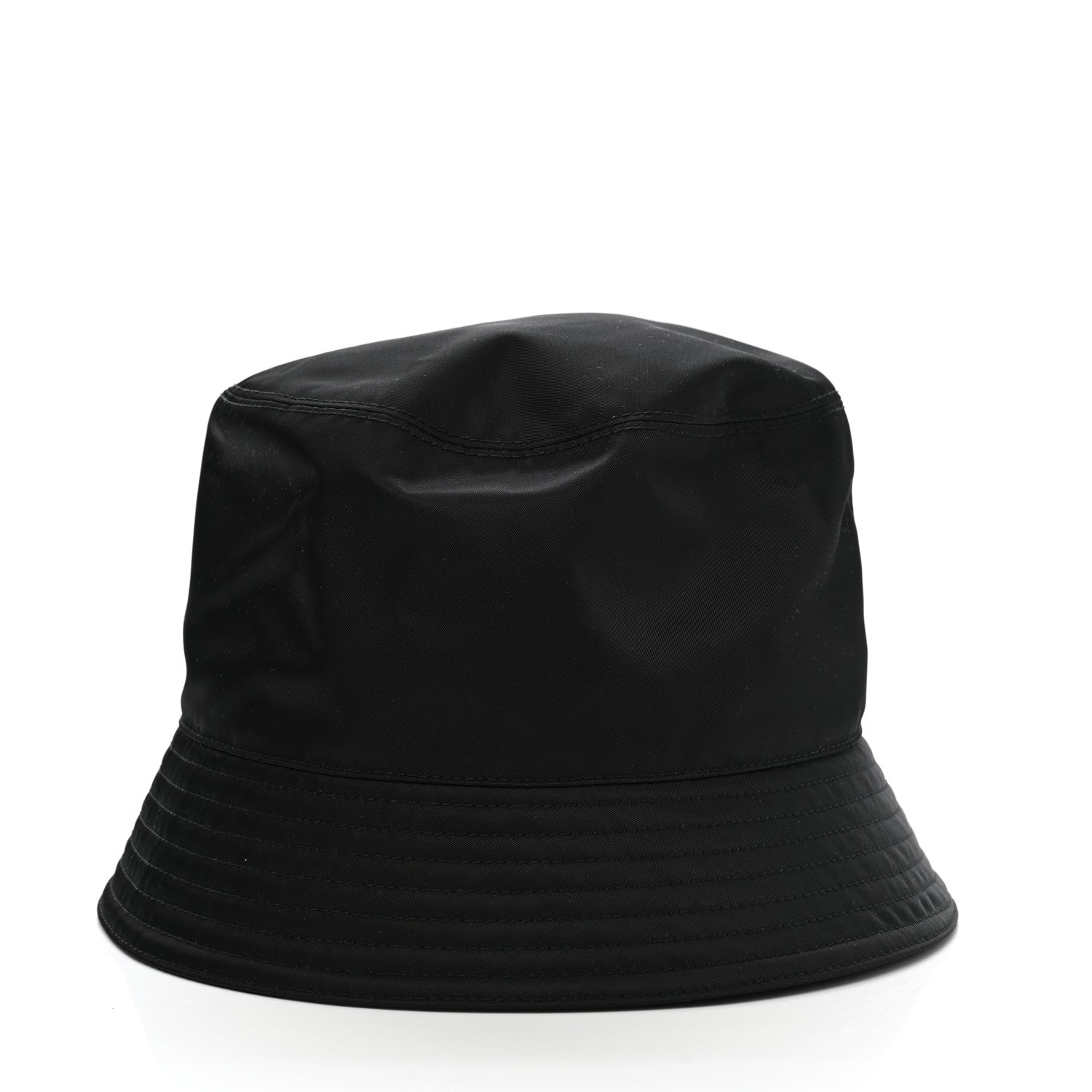 Prada Re-Nylon Metal Triangle Logo Womens Bucket Hat M Black 5 of 9
