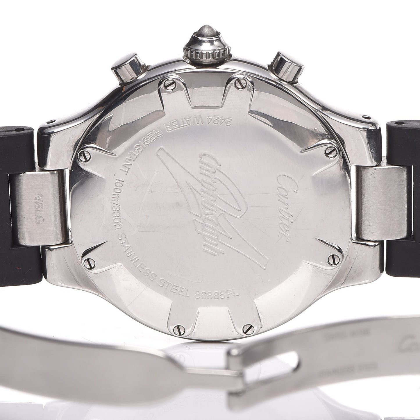 Stainless Steel Rubber 38mm Must 21 Chronoscaph Quartz Watch Black