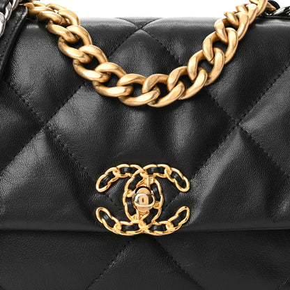 Chanel Goatskin Quilted Medium Chanel 19 Flap Black 8 of 11