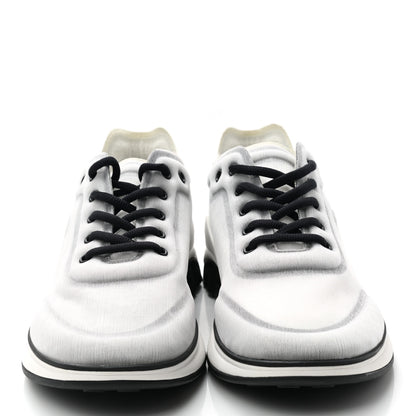 Chanel Mesh Lycra Thermoplastic Mens Sneakers 45 Grey White 2 of 8