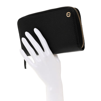 Gucci Dollar Calfskin GG Zip Around Wallet Black 2 of 7