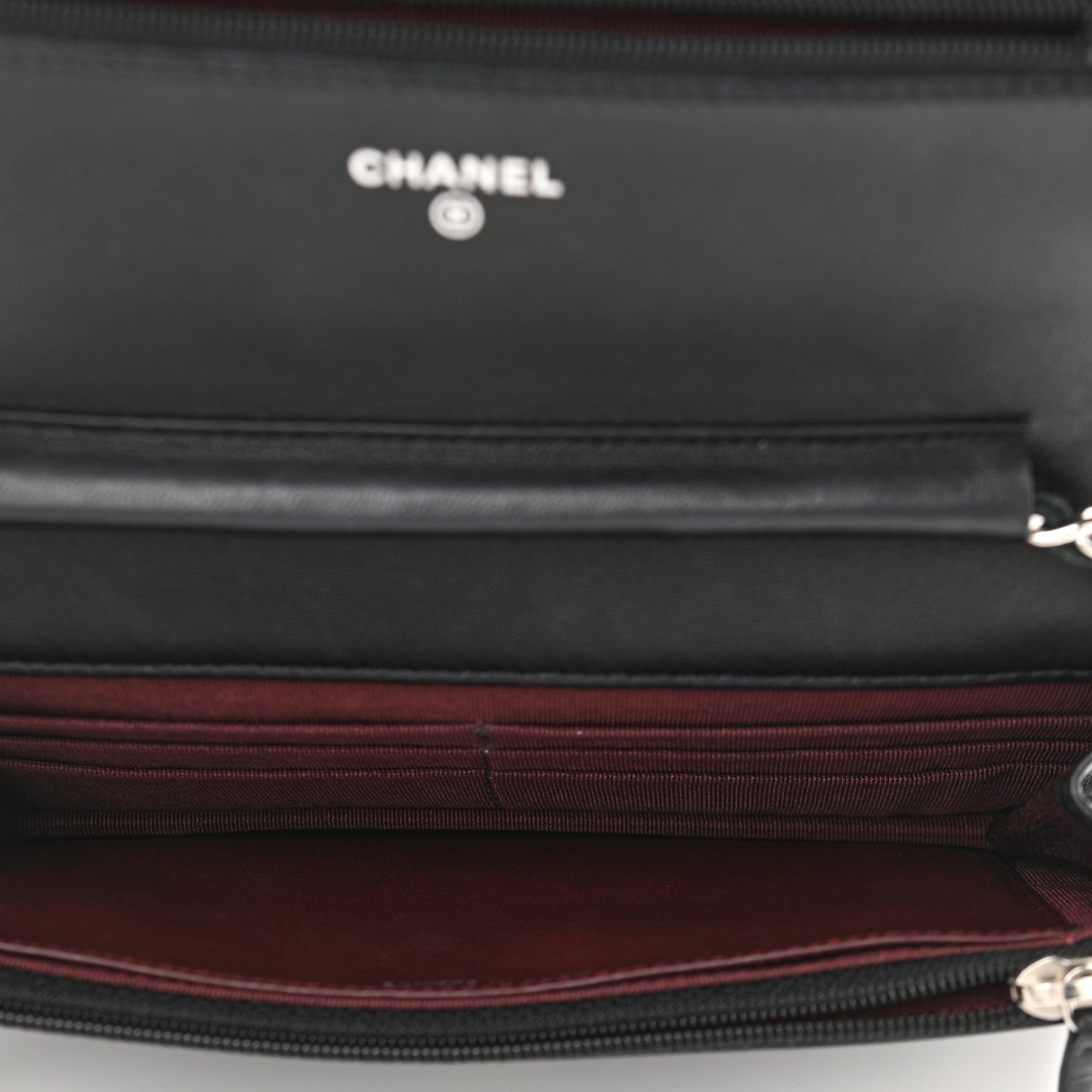 Chanel Lambskin Quilted Wallet On Chain WOC Black 5 of 12