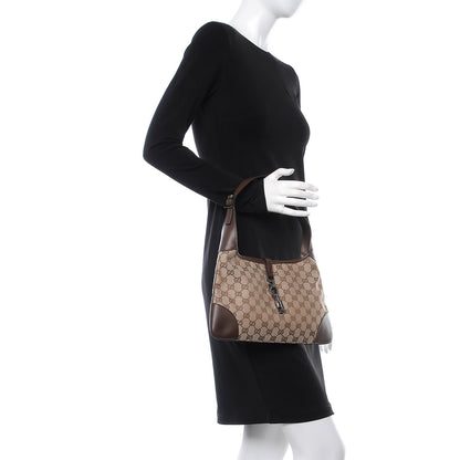 Gucci Monogram Small Jackie O Hobo Brown 2 of 10