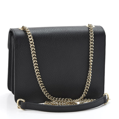 Gucci Dollar Calfskin Small Interlocking G Shoulder Bag Black 2 of 9