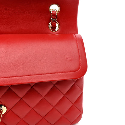 Chanel Lambskin Quilted Medium Double Flap Red 11 of 15