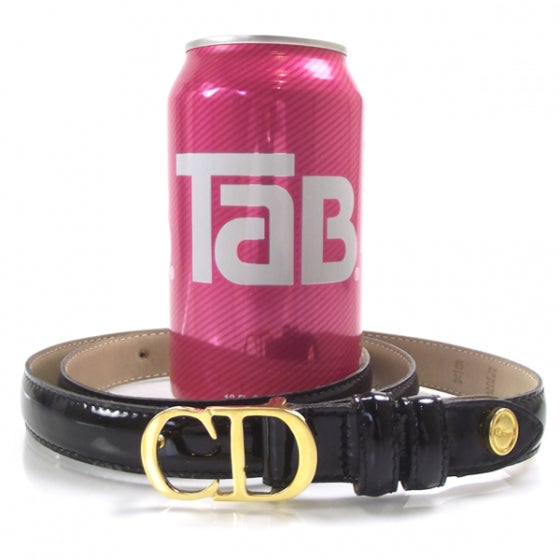 Christian Dior Patent CD Buckle Belt 34 2 of 8