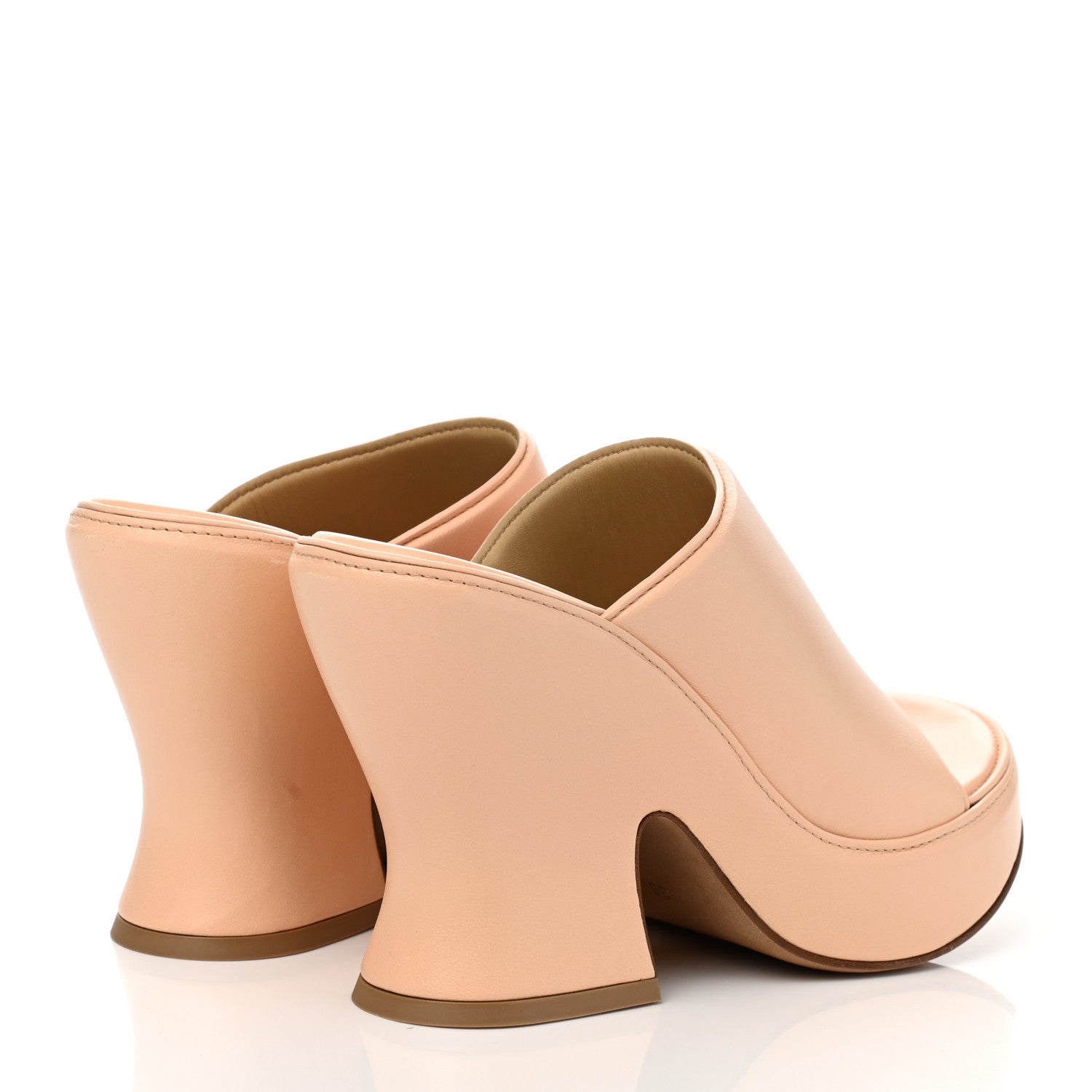 Bottega Veneta Nappa Slide Platform 115 Wedge Sandals 36 Macaroon 4 of 8