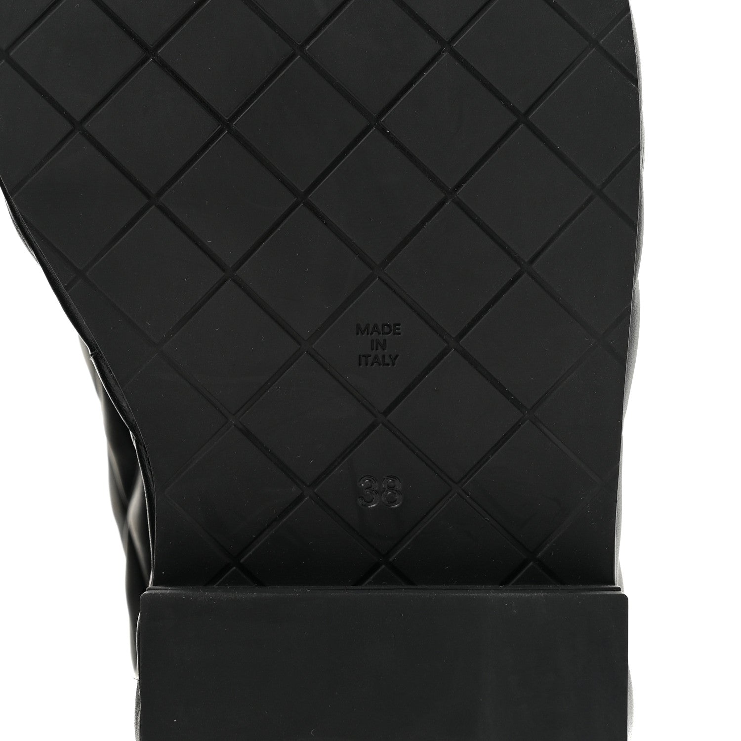Chanel Calfskin Quilted Lace Up Combat Boots 38 Black 8 of 10