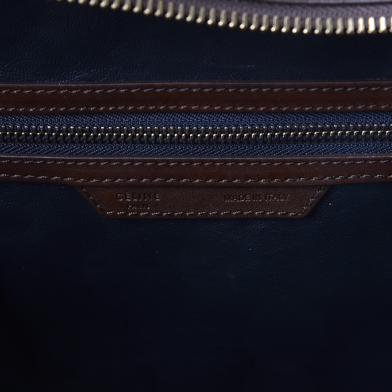 Celine Smooth Calfskin Mini Tri-Color Luggage Navy Blue 6 of 10