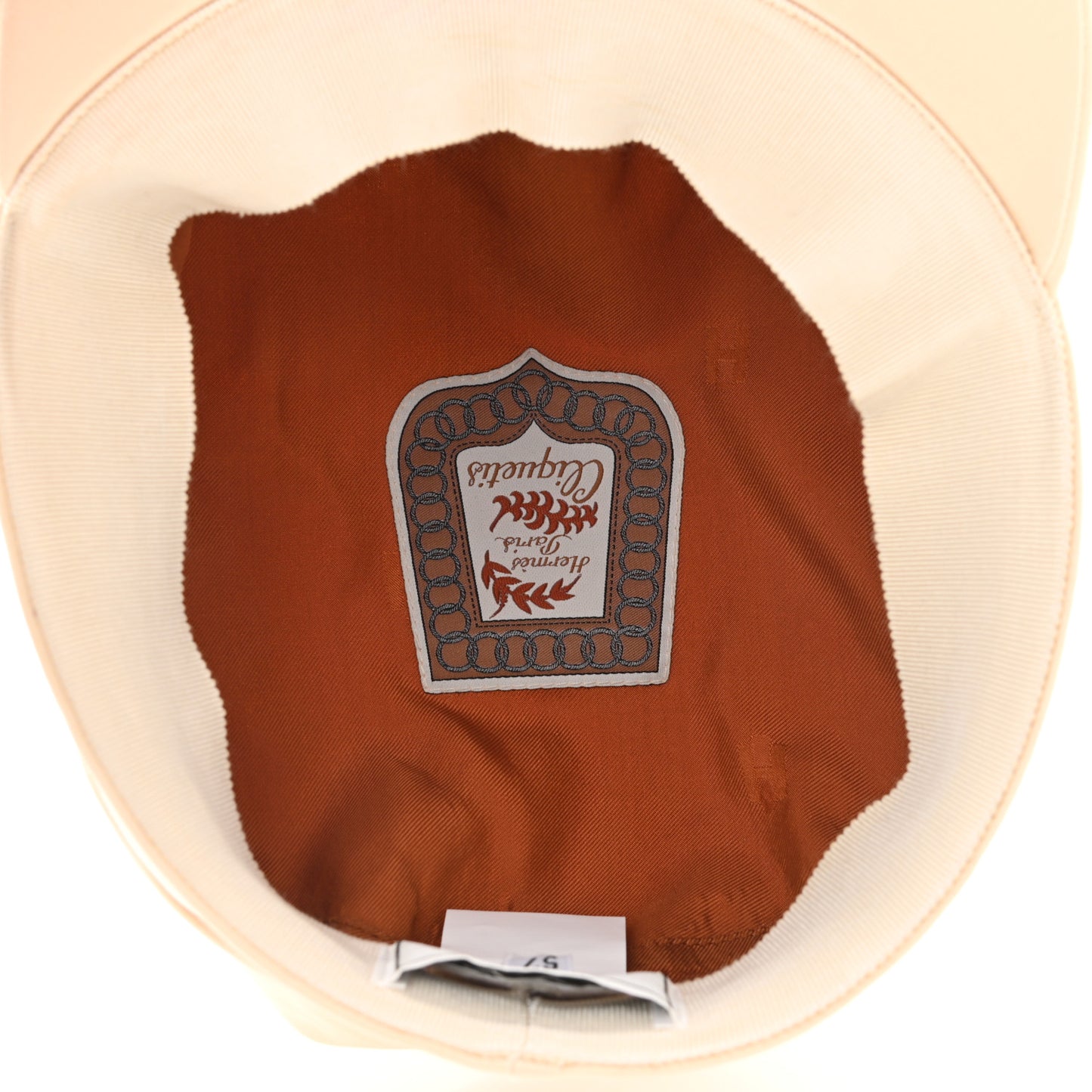 Double Linen Twill Casquette Cabourg Cliquetis Cap 57 White Creme