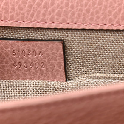 Gucci Dollar Calfskin Small Interlocking G Shoulder Bag Soft Pink 7 of 13