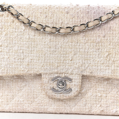 Chanel Tweed Medium Double Flap White 26 of 26
