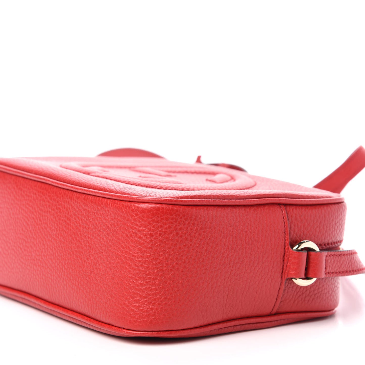 Pebbled Calfskin Small Soho Disco Bag Vibrant Red