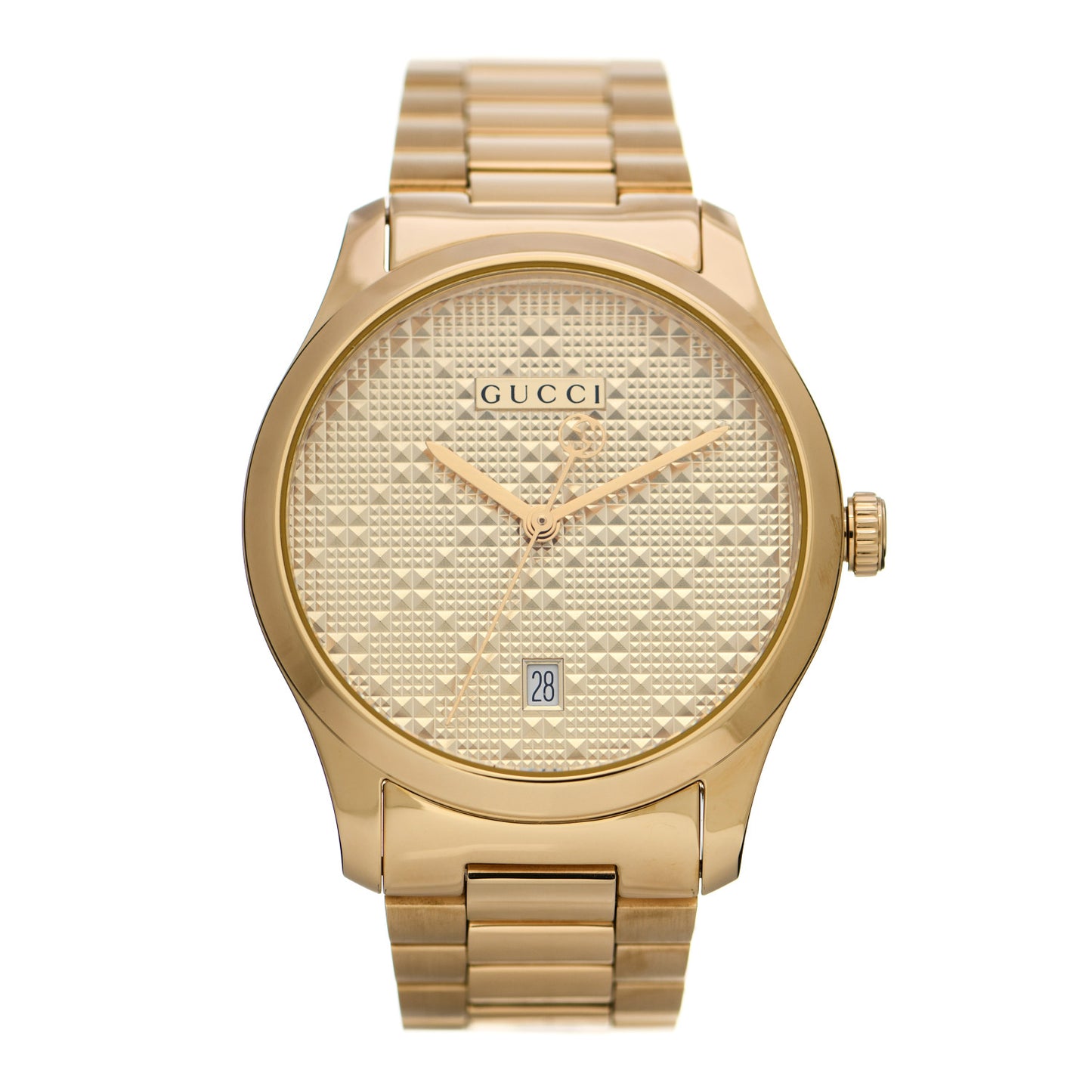 Stainless Steel 38mm G-Timeless Diamante Quartz Watch Gold