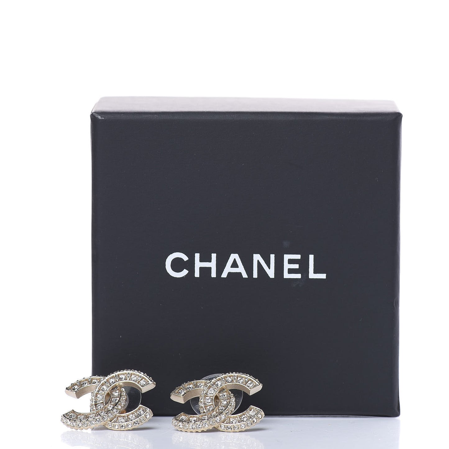 Crystal CC Earrings Gold
