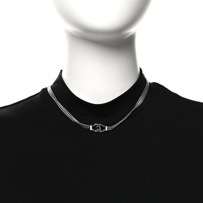 Chanel Metal Chain CC Choker Silver 2 of 5