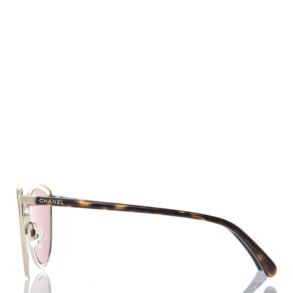Chanel Metal Cat Eye Sunglasses 4222 Gold 3 of 9