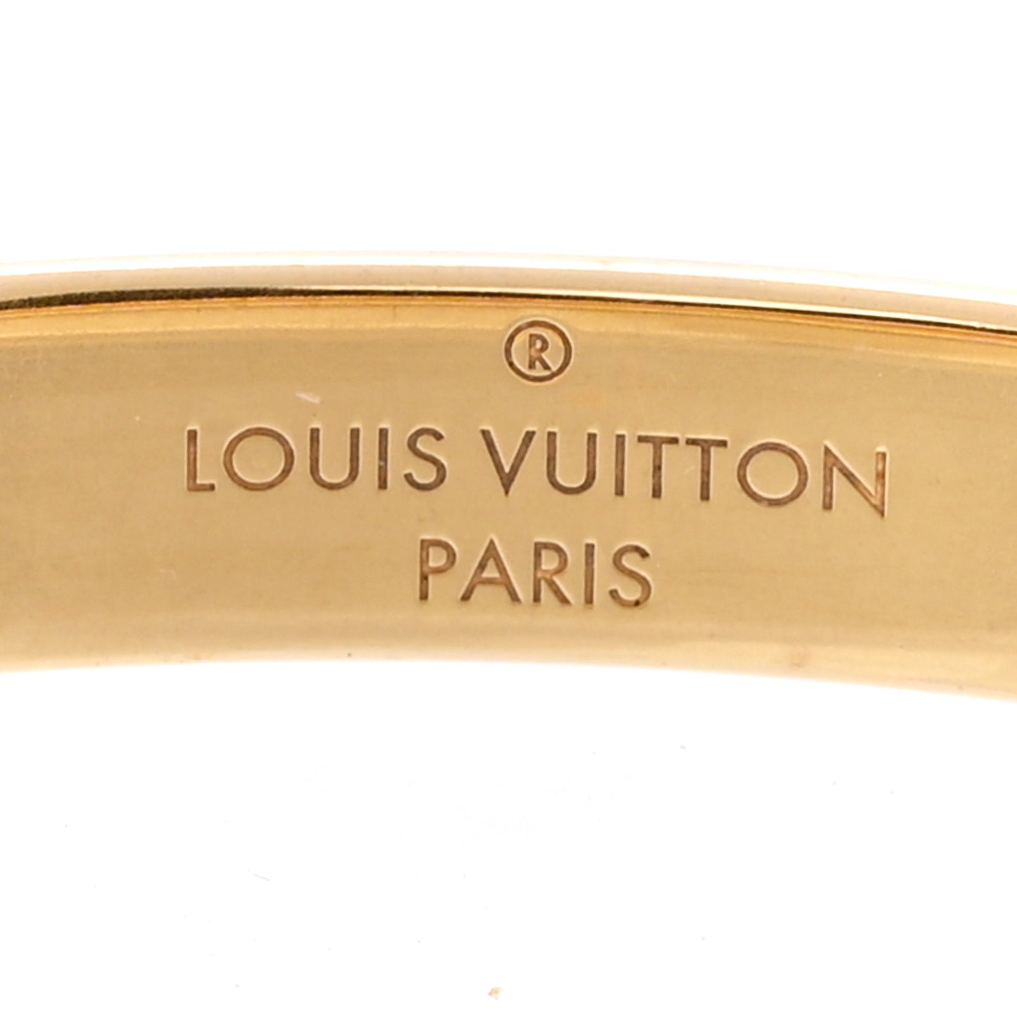 Brass Monogram Nanogram Cuff M Gold