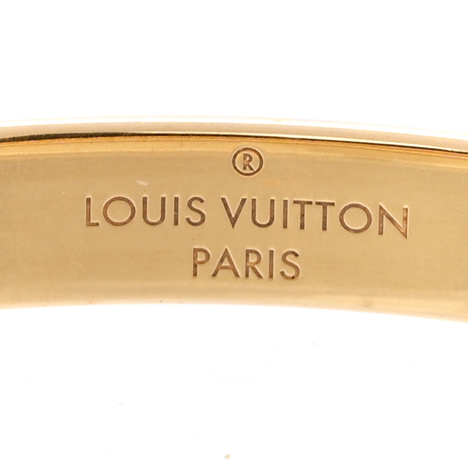 Louis Vuitton Brass Monogram Nanogram Cuff M Gold 4 of 6