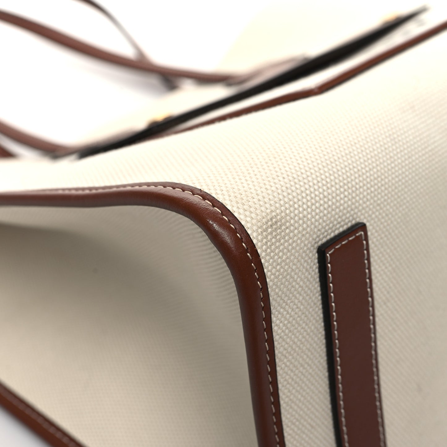Canvas Smooth Calfskin Medium Two Tone Freya Tote Brown