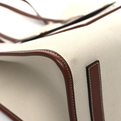 Burberry Canvas Smooth Calfskin Medium Two Tone Freya Tote Brown 8 of 15