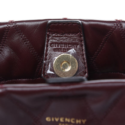 Givenchy Lambskin Quilted Mini GV Bucket Bag Aubergine 6 of 8