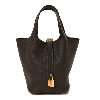 Hermes Taurillon Clemence Picotin Lock 18 PM Macassar 1 of 9