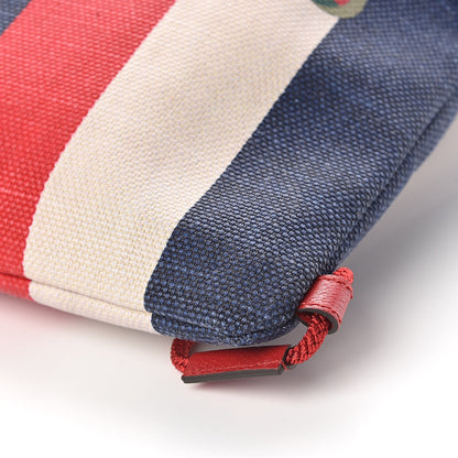 Gucci Canvas Logo Sylvie Stripe Drawstring Backpack Red 9 of 9