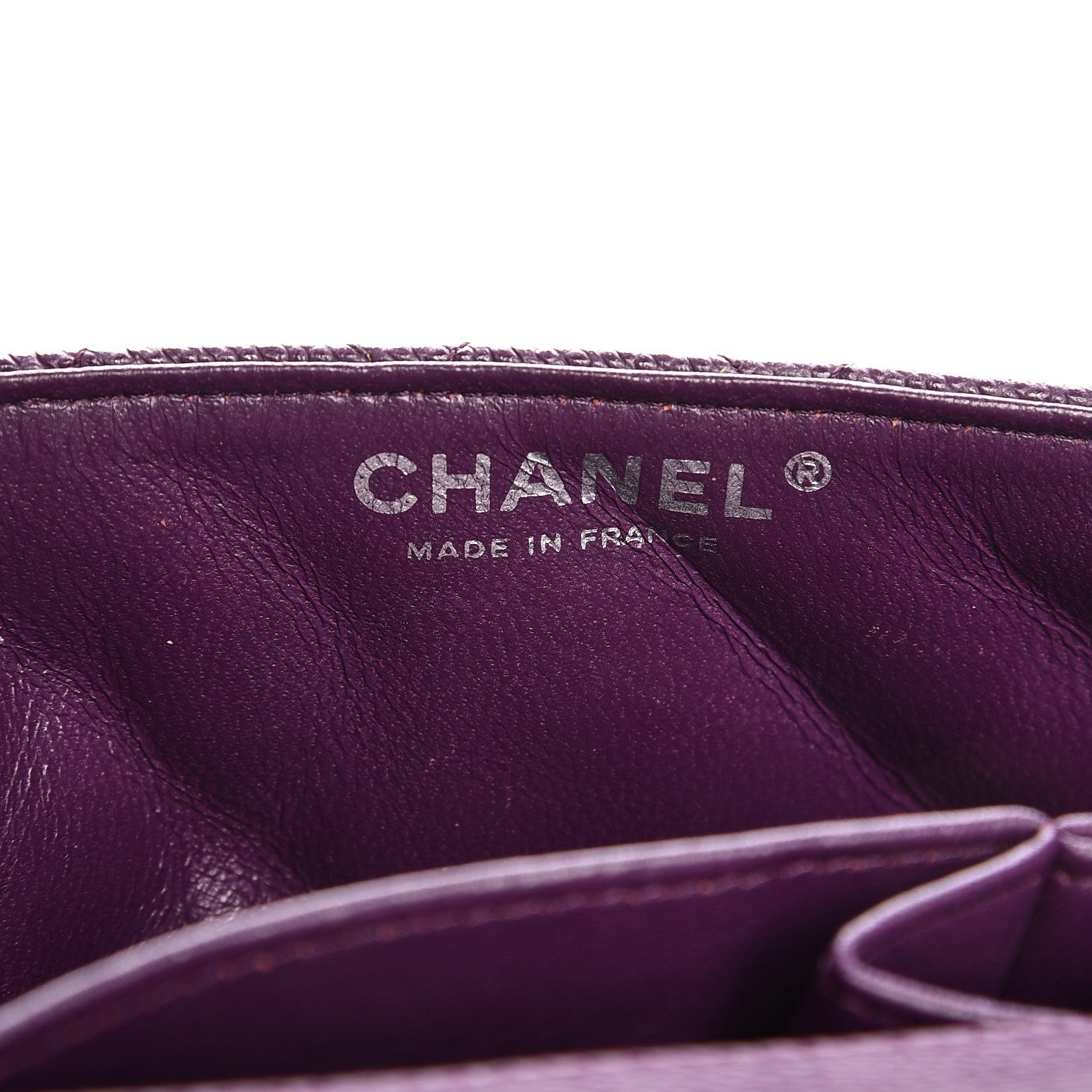 Chanel Caviar Quilted East West Flap Dark Purple 6 of 7