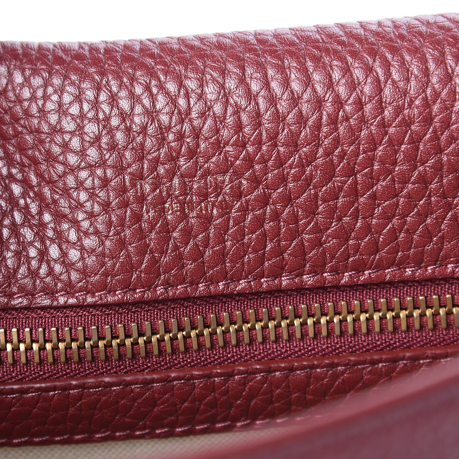 Tom Ford Calfskin Large T Clasp Tara Crossbody Bag Cabernet 7 of 13