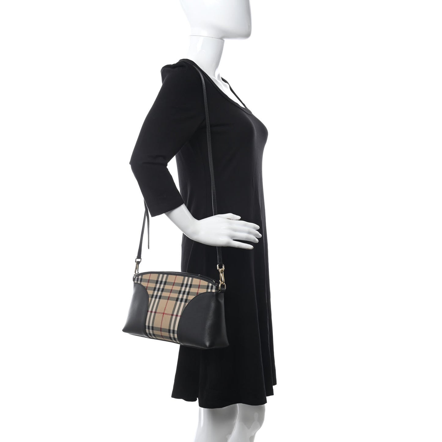 Horseferry Check Small Chichester Crossbody Clutch Bag Black