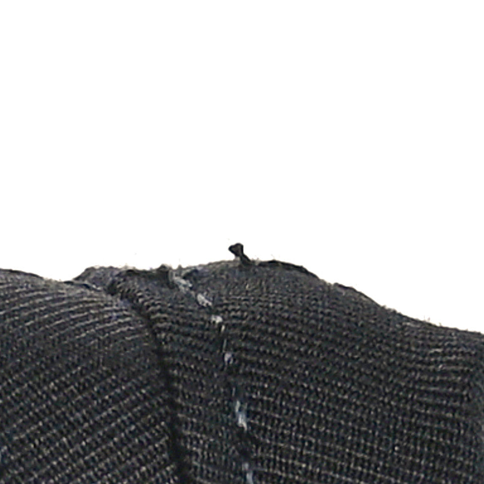 Cotton Gabardine Vintage Check Reversible Bucket Hat L Black Sand