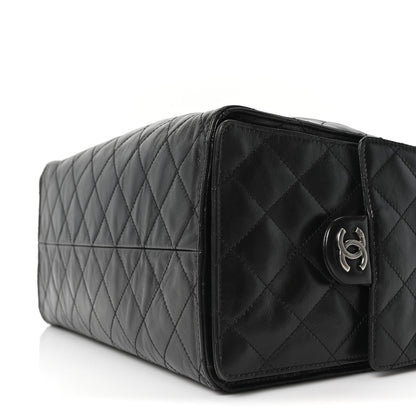 Chanel Shiny Crumpled Calfskin Quilted Medium Chanel 25 Handbag Black Black 10 of 10