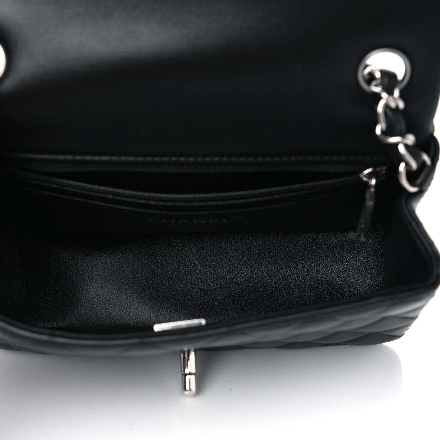 Chanel Lambskin Quilted Mini Rectangular Flap Black 4 of 4