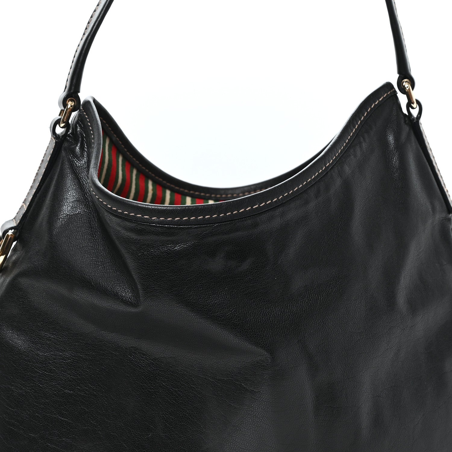 Gucci Calfskin Medium New Britt Hobo Black 8 of 11
