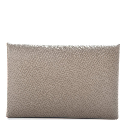 Hermes Epsom Calvi Card Case Etoupe 1 of 6