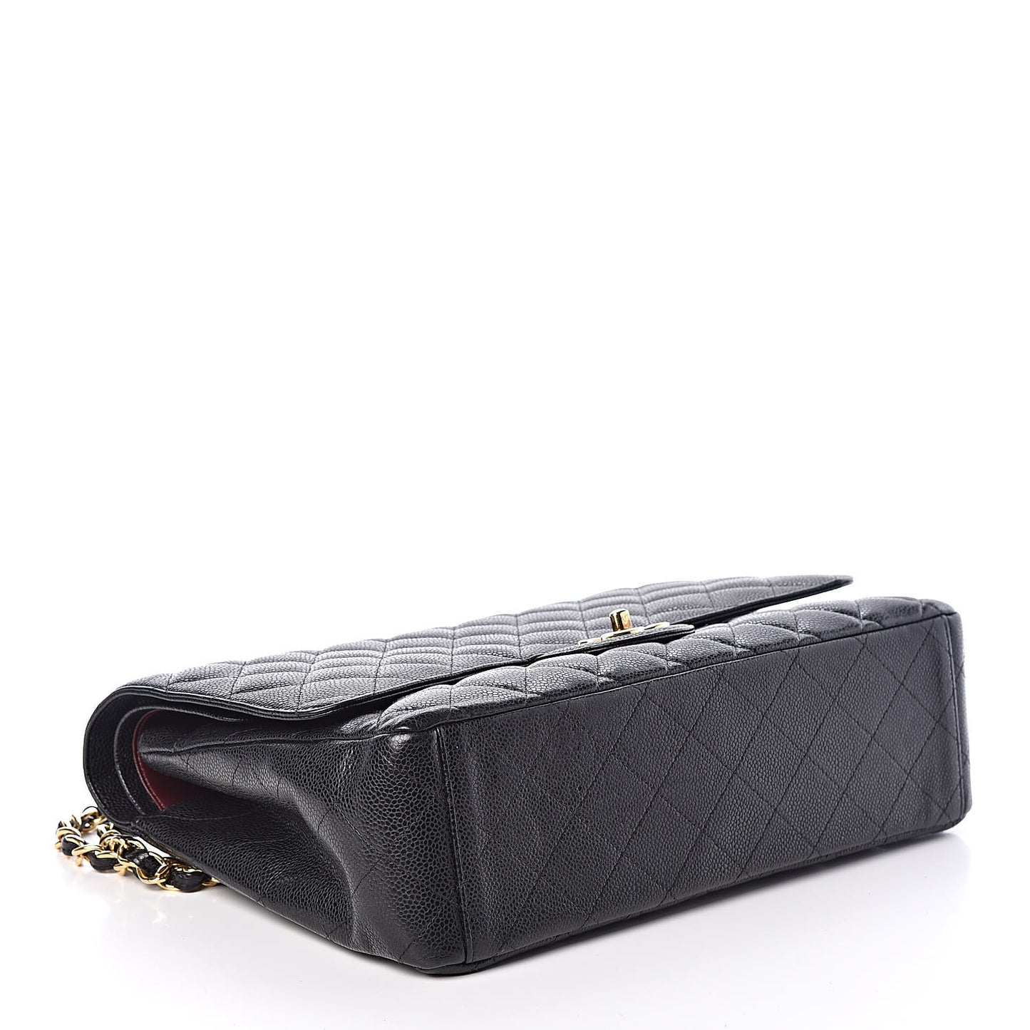 Caviar Quilted Maxi Double Flap Black