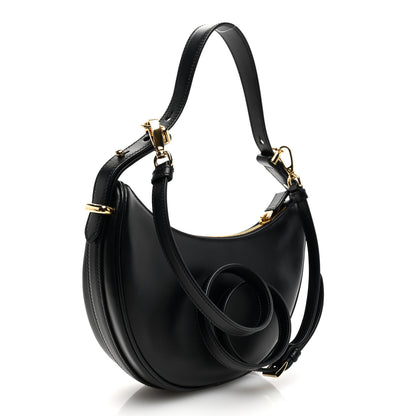 Prada Soft Calfskin Arque Shoulder Bag Black 3 of 9