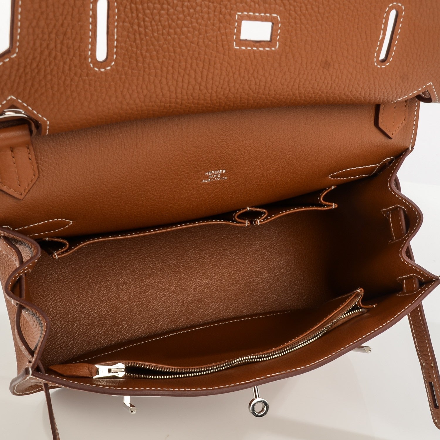 Hermes Taurillon Clemence Jypsiere 28 Gold 9 of 21