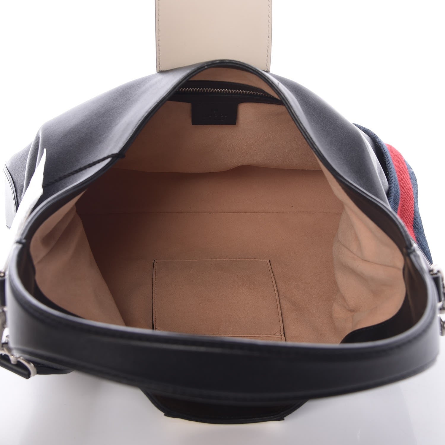Gucci Calfskin Web Medium Dionysus Hobo Black White 5 of 9