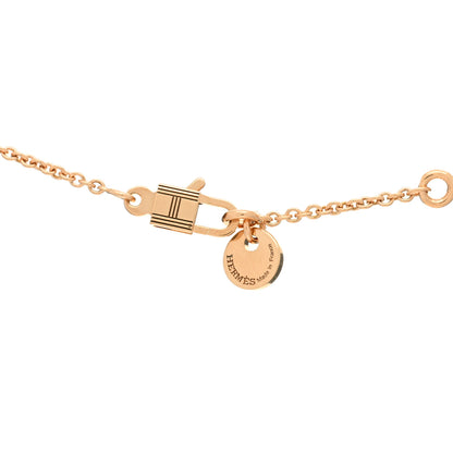 Hermes 18K Rose Gold Black Jade Constance Amulettes Pendant Necklace 3 of 3