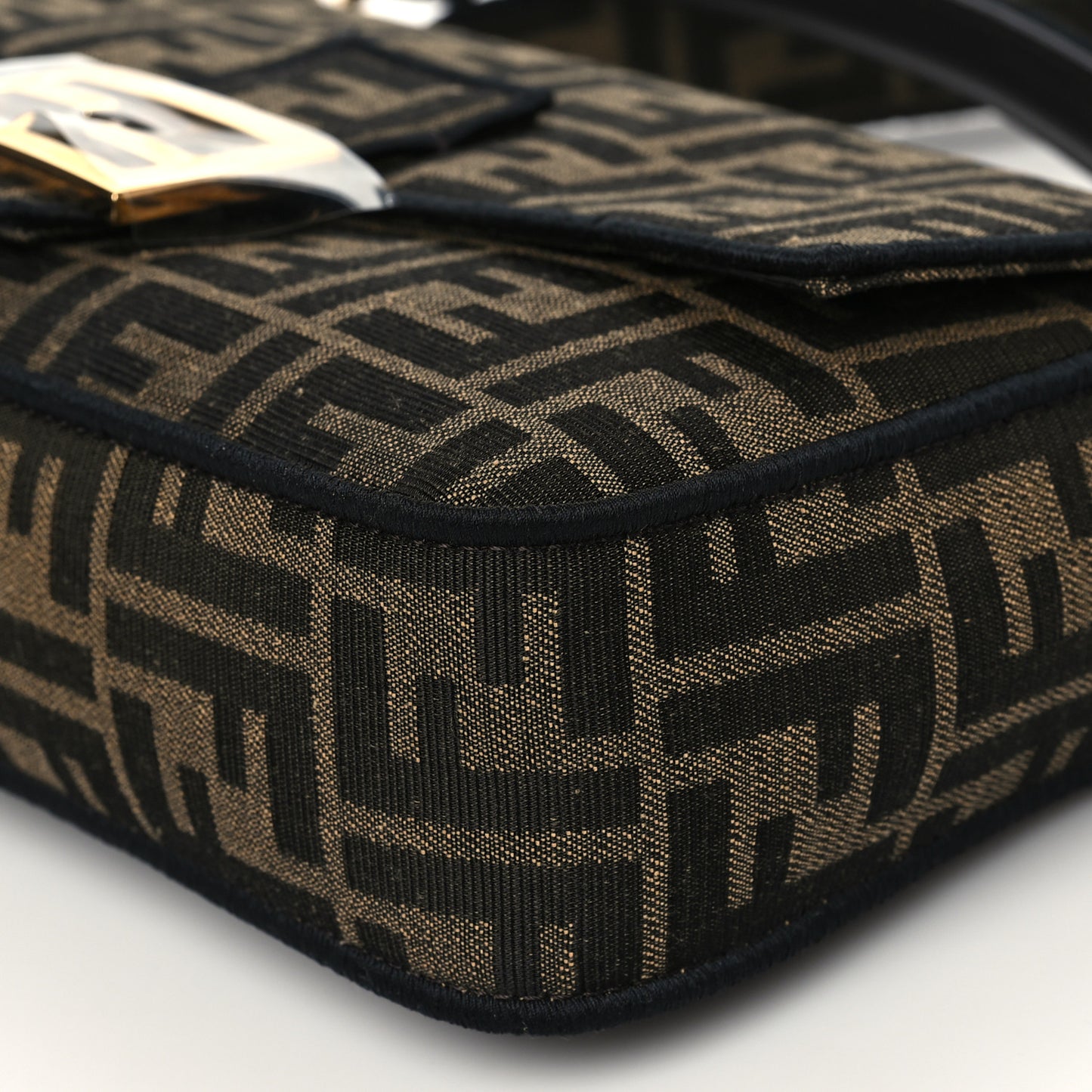 Fabric Jacquard FF 1974 Medium Baguette Tobacco Moro Black