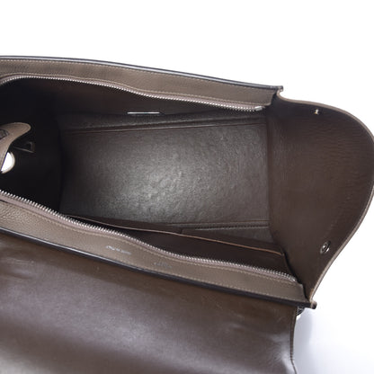 Celine Drummed Calfskin Suede Small Trapeze Souris 8 of 10