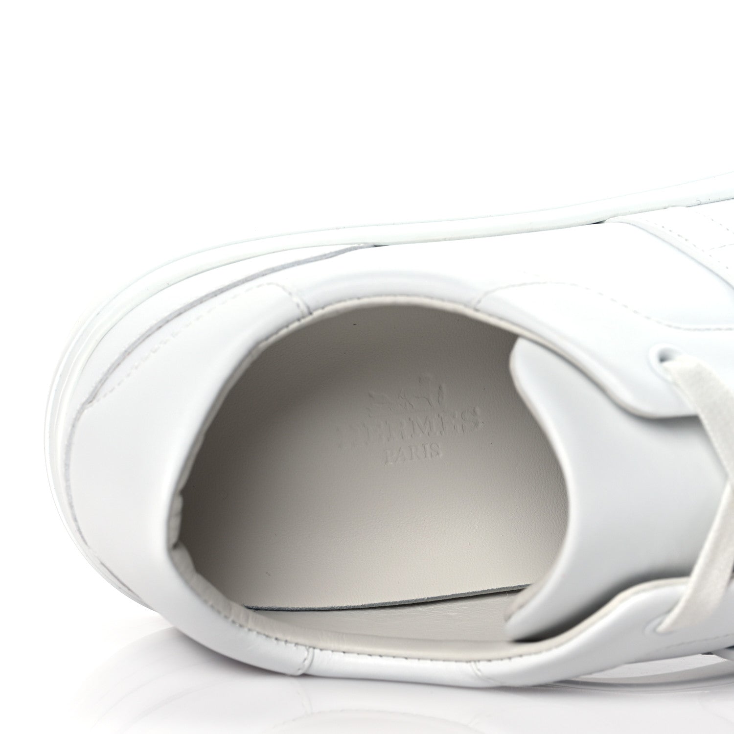Hermes Calfskin Day Sneakers 37.5 White 7 of 9