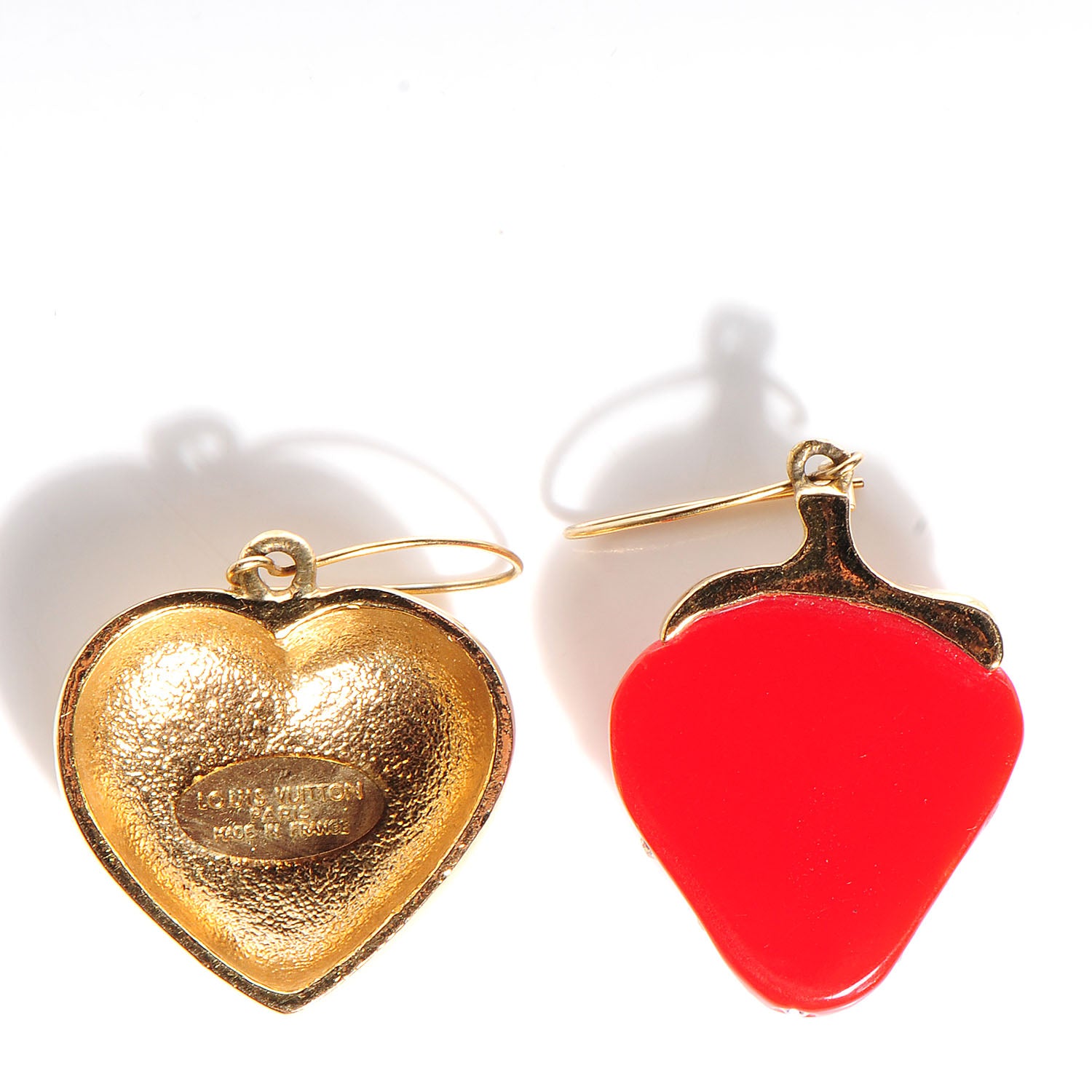 Louis Vuitton Fraises Strawberry Heart Earrings 3 of 5